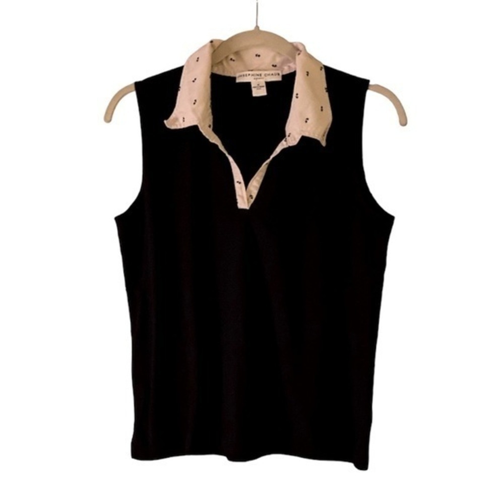 J Chaus Black Sleeveless V-Neck Top Medium - Picture 6 of 6